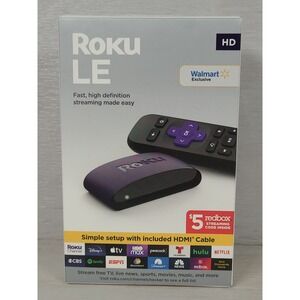 Roku LE HD Streaming Media Player with High Speed HDMI Cable 3930S4 New